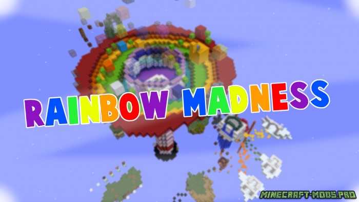 Карта Psychodelic Rainbow Madness для Майнкрафт