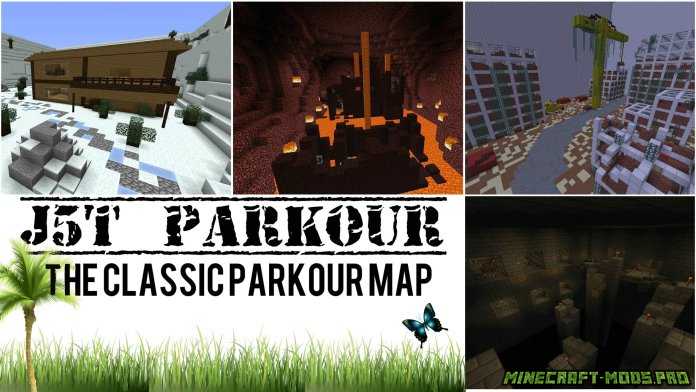 Паркур Карта для Новичков для Майнкрафт