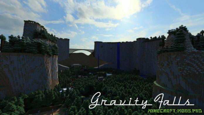 Карта приключения в Гравити Фолз для Майнкрафт