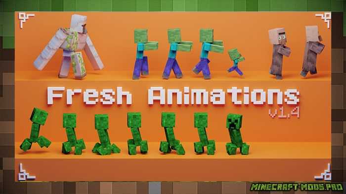 Текстуры Мобов Fresh Animations для Майнкрафт