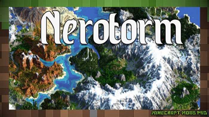 Карта выживание Нероторм - Реки, скалы и горы для Майнкрафт