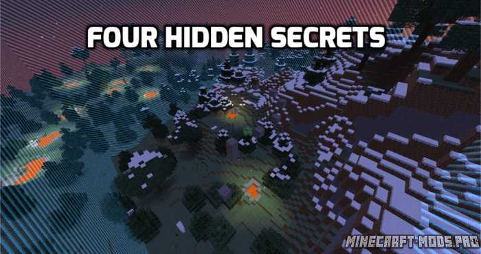 Карта Четыре Секрета для Майнкрафт