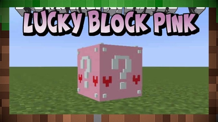 Мод Lucky Block Pink / Розовый Лаки Блок для Майнкрафт