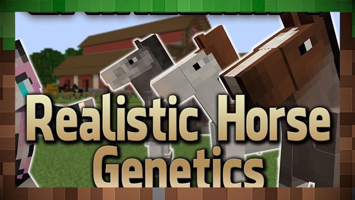 Мод Реалистичные Кони / Realistic Horse Genetics для Майнкрафт