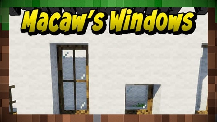 Мод Macaw для Windows Декоративные Окна для Майнкрафт