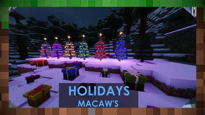 Мод Macaw's Holidays - Декор для Праздников для Майнкрафт