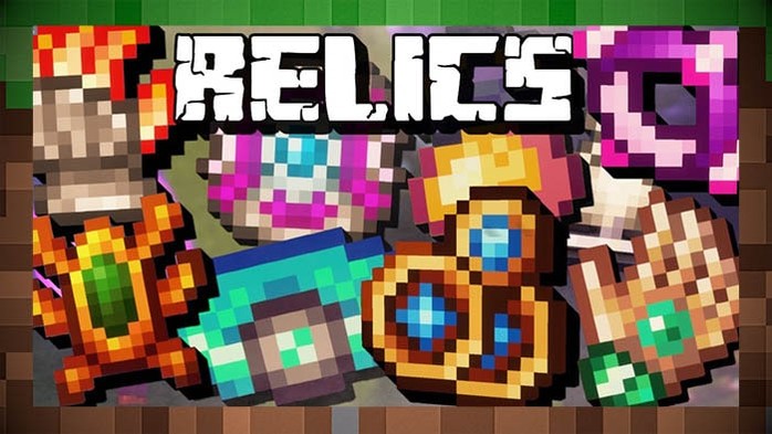 Мод Relics - 28 реликвий для Майнкрафт