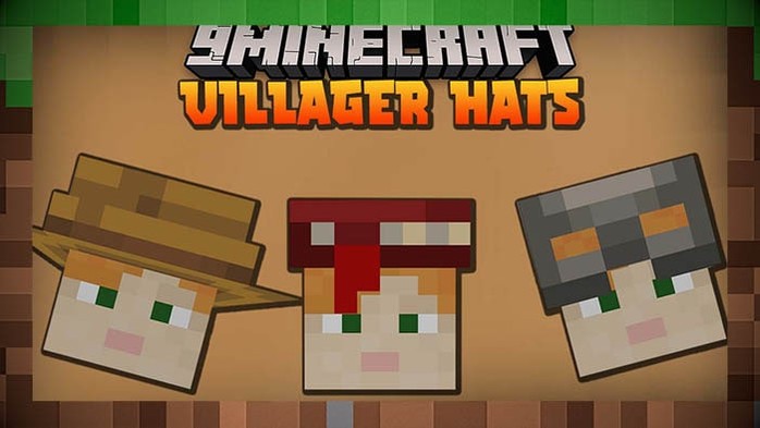 Мод «Деревенские шляпы» / Villager Hats для Майнкрафт