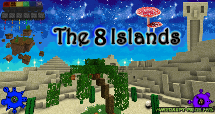 Карта-головоломка 8 Островов для Майнкрафт