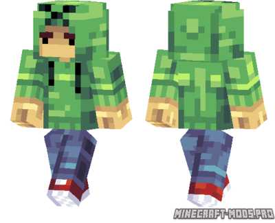 Скин minecraft для ника Creeper Hoodie