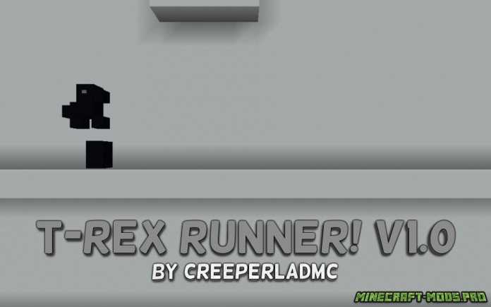 Карта игра Google T-Rex Runner для Майнкрафт
