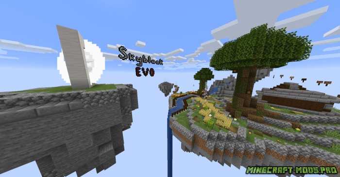 Карта Выживание Skyblock Evo для Майнкрафт