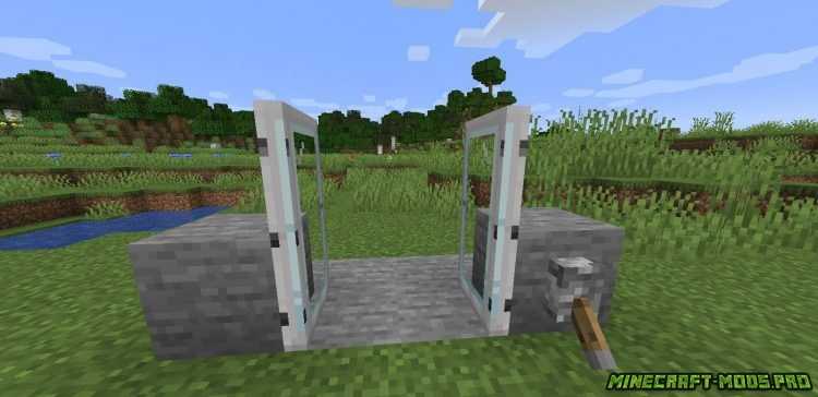 Мод Новые Стеклянные двери для Майнкрафт