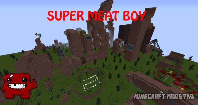 Карта super meat boy для Майнкрафт