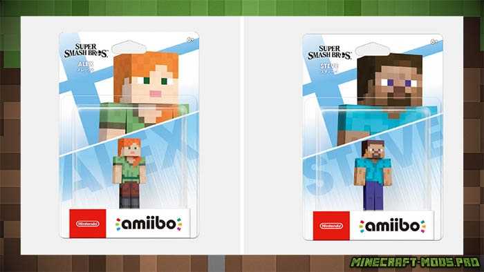 Amiibo Minecraft: фигурки amiibo у Стива и Алекса появятся весной 2022 года