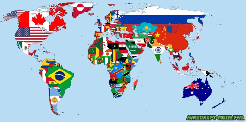 скрин Крупномасштабная карта Земли - Карта Земля в Майнкрафт