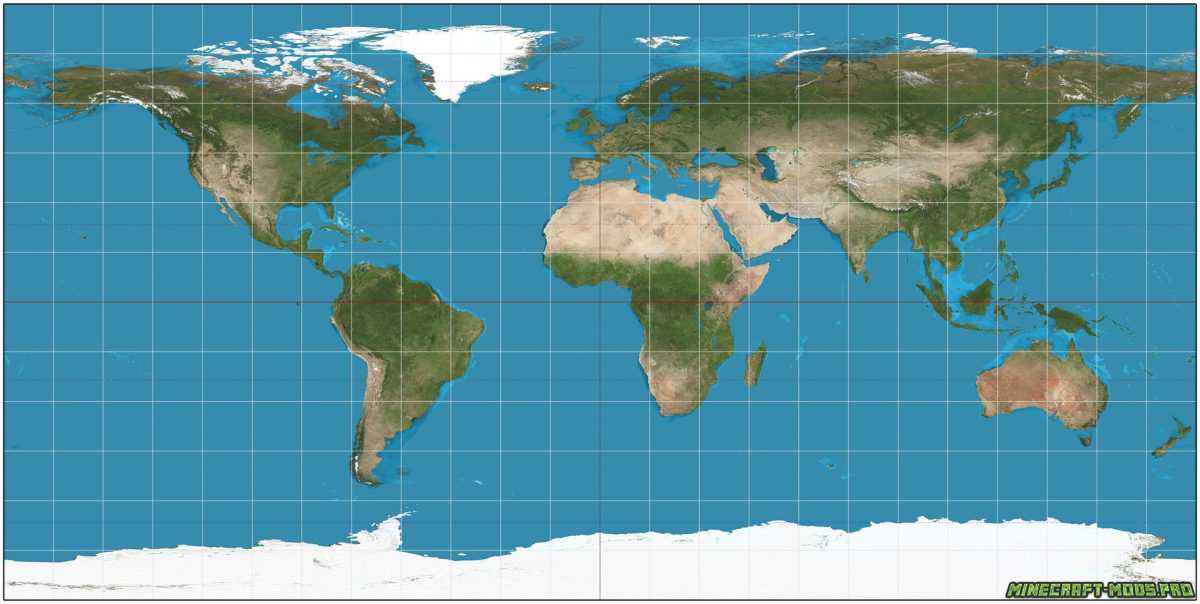 фото Крупномасштабная карта Земли - Карта Земля в Майнкрафт