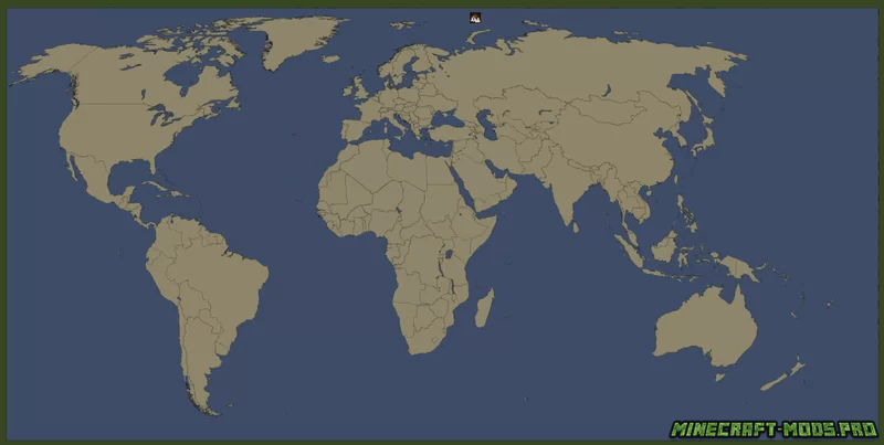 фотография Крупномасштабная карта Земли - Карта Земля в Майнкрафт