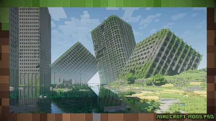 Фантастический заброшенный город, построенный в Minecraft для Майнкрафт