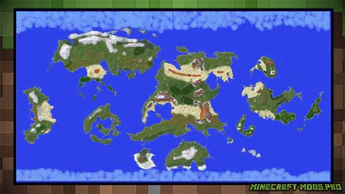 Карта Выживание Continent of Lisrina для Майнкрафт