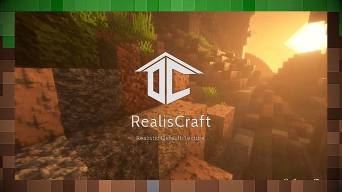 Реалистические текстуры  RealisCraft JE для Майнкрафт