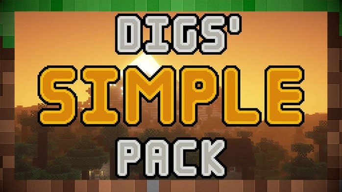 Текстуры Dig's Simple Pack для Майнкрафт