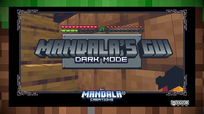 Текстуры Mandala’s GUI – Dark mode для Майнкрафт