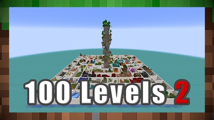 Карта 100 Уровней Паркура  2 / 100 Levels 2 для Майнкрафт