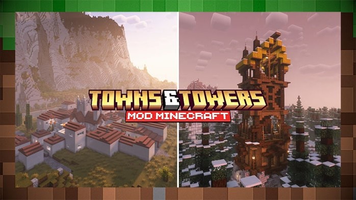 Мод Towns and Towers - Новые Структуры и Деревни для Майнкрафт