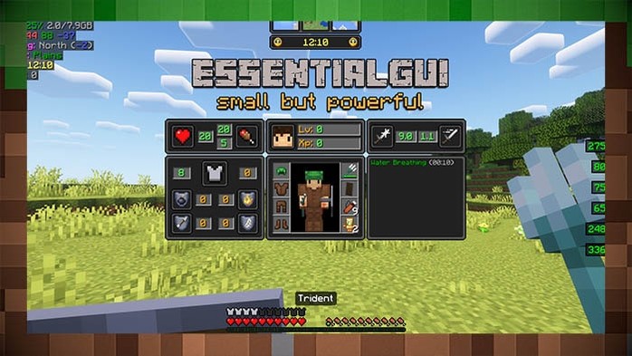 Мод EssentialGUI для Майнкрафт