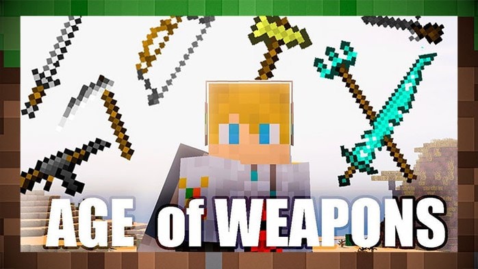 Мод Age of Weapons Оружие для Майнкрафт