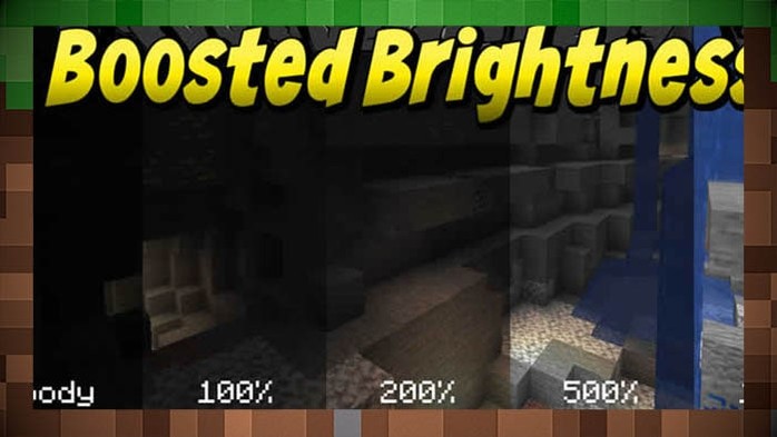 Мод «Повышенная яркость» / Boosted Brightness для Майнкрафт