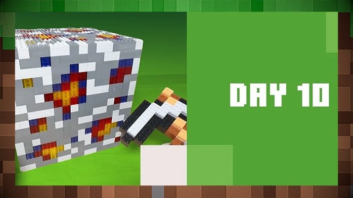 LEGO Minecraft и новый бесплатный скин День 10 для Майнкрафт
