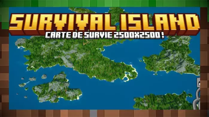 Карта Большой Остров Выживания Survival Island – 2500x2500