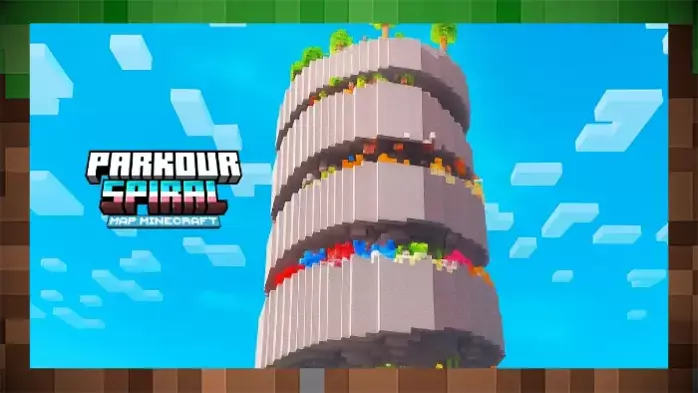 Карта Парку Спиральная Башня - Parkour Spiral 3