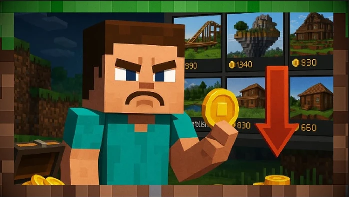 Он потратил более 1000 евро на торговой площадке Minecraft и горько пожалел об этом.