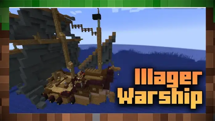 Мод Illager Warship / Военный корабль Иллагера
