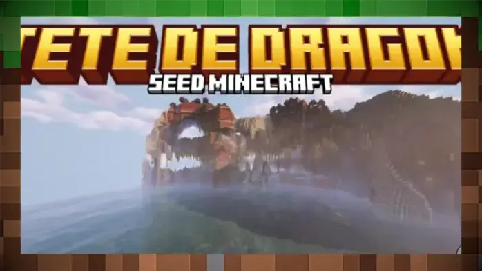 Сид Minecraft раскрывает скалу в форме головы дракона