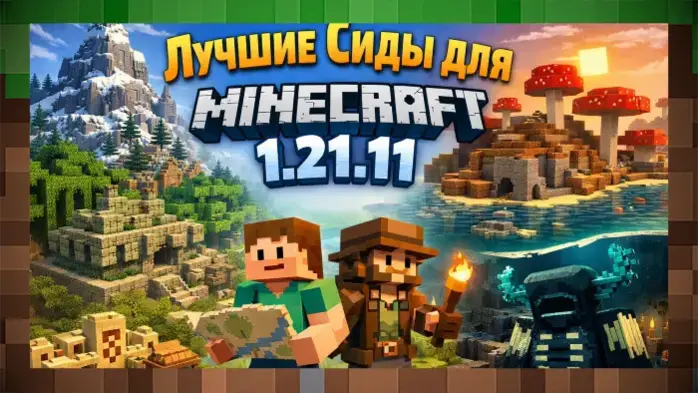 Лучшие сиды для Minecraft 1.21.11 на ПК и Телефон Java / Bedrock