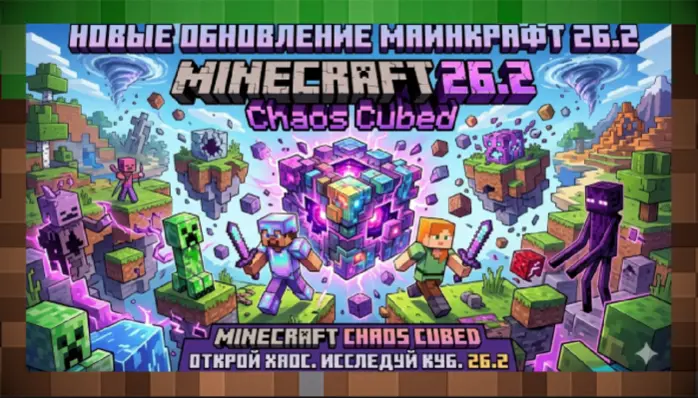 Minecraft 26.2 Chaos Cubed - Обзор Обновления