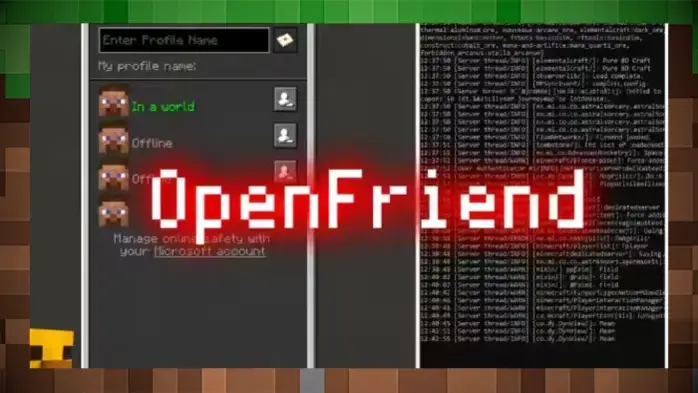 OpenFriend: Список друзей Minecraft Java расширен для серверов