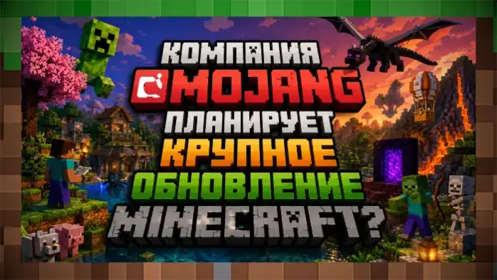 Компания Mojang планирует крупное обновление Minecraft?