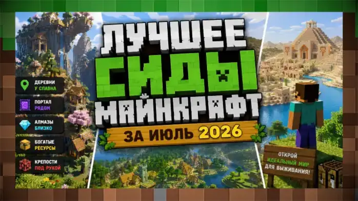 Лучшее Сиды Майнкрафт 26.2 / 1.21.11 на Июль 2026