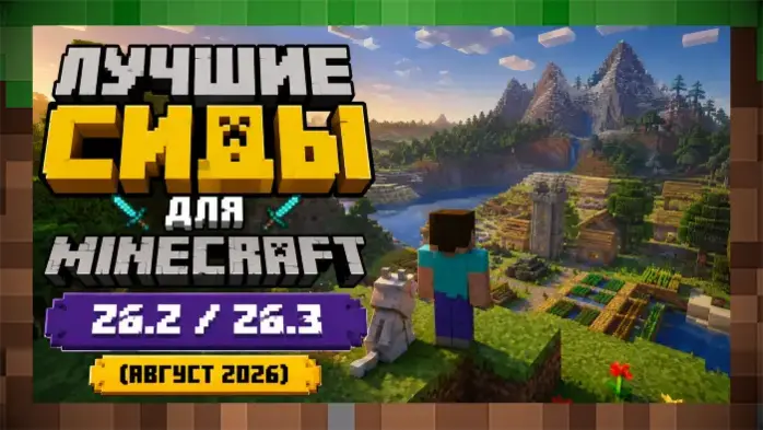 Лучшие сиды для Minecraft 26.2 / 26.3 (Август 2026): топ сидов